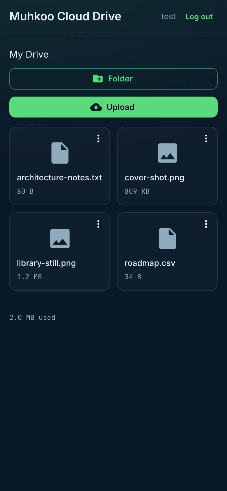 Cloud Drive on a phone